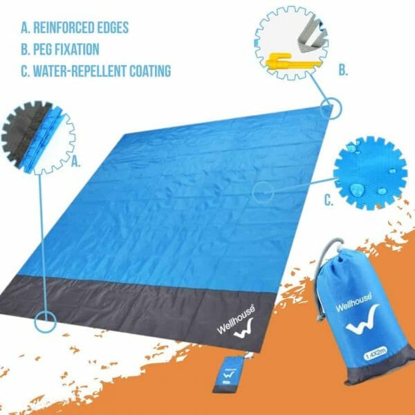 Breezbox sand resistant beach blanket