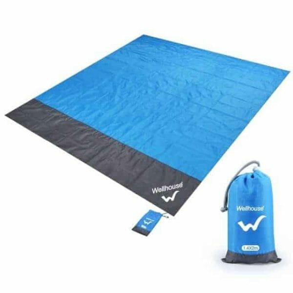 Blue Waterproof beach blanket